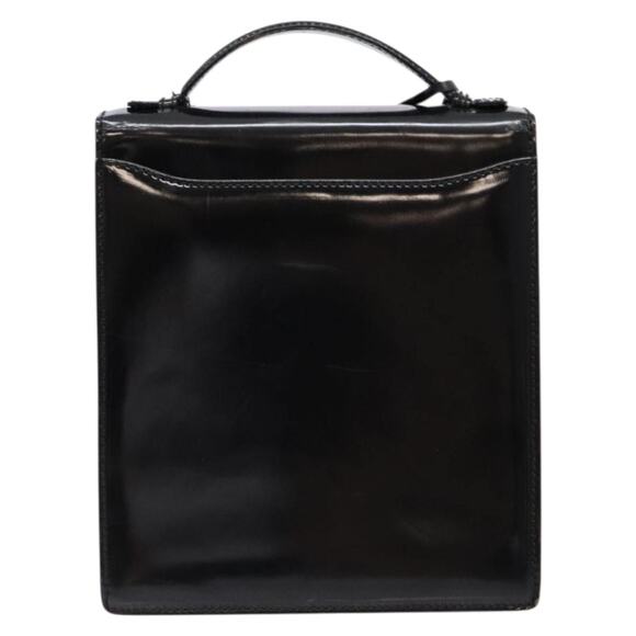 GUCCI Hand Bag Patent Leather Black Silver 018 123 018 123 - Picture 3 of 13